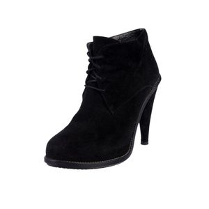 OPENING CEREMONY Black Suede Lace-Up Boots Size: 8 | IT 38